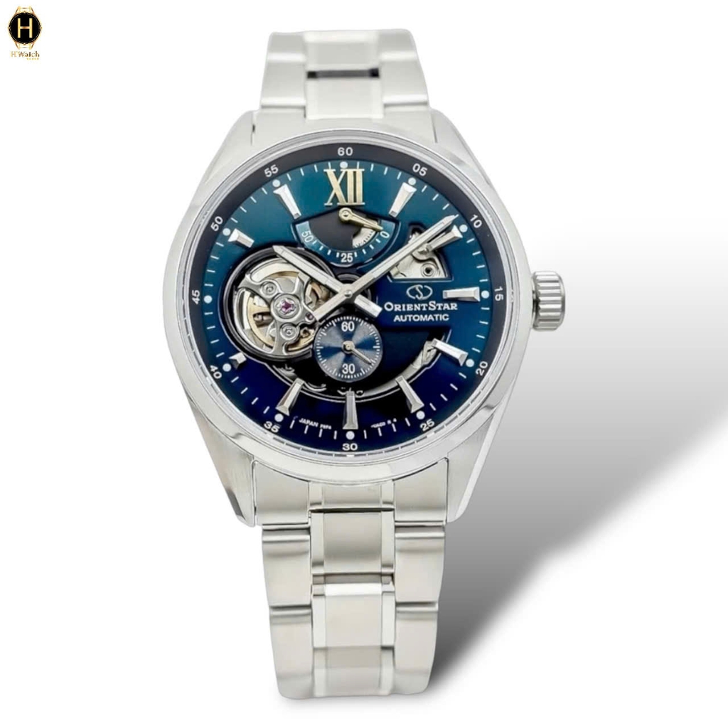 Đồng Hồ Nam Orient Star Automatic RE-AV0114E00B ( RE-AV0114E ) RK-AV0114E00B ( RK-AV0114E ) ( RN-AV0114E ) ( RN-AV0114E00B ) Dây Thép Xanh Lục Bảo