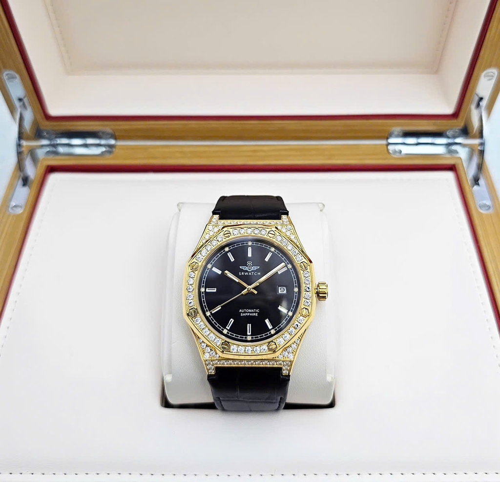 Đồng Hồ Nam SRWATCH Automatic Limited SG99993.4601GLA Dây Da Vỏ Vàng Mặt Đen Sapphire