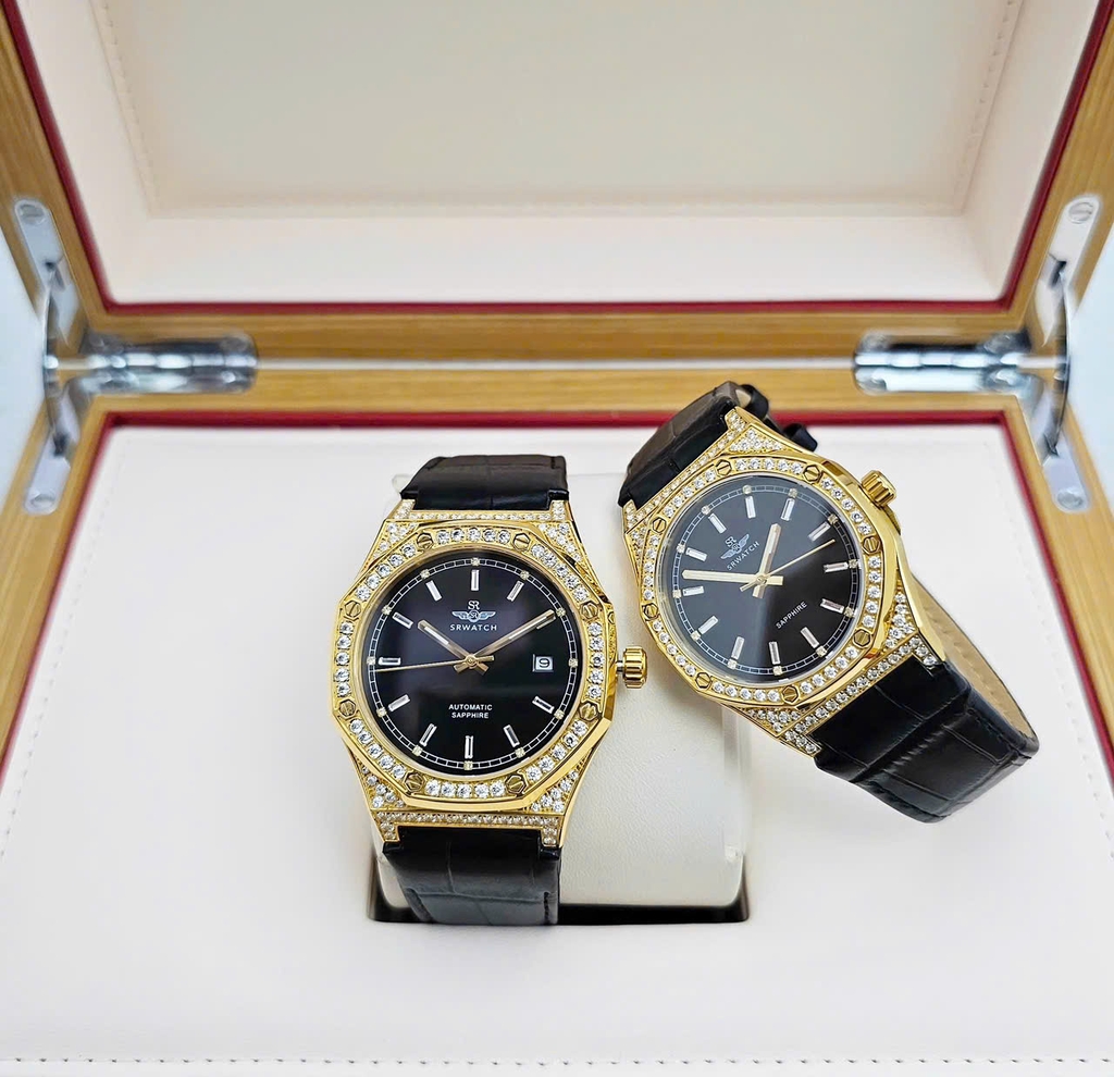 Đồng Hồ Nam SRWATCH Automatic Limited SG99993.4601GLA Dây Da Vỏ Vàng Mặt Đen Sapphire
