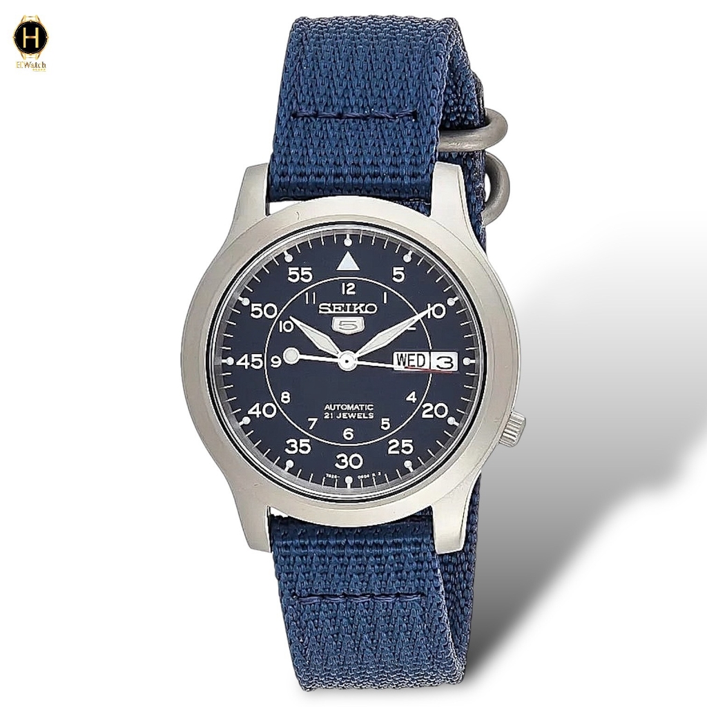 Đồng Hồ Nam Seiko 5 Automatic Sports Quân Đội Blue SNK807K2 ( SNK807K ) Dây Vải Mặt Xanh Lam