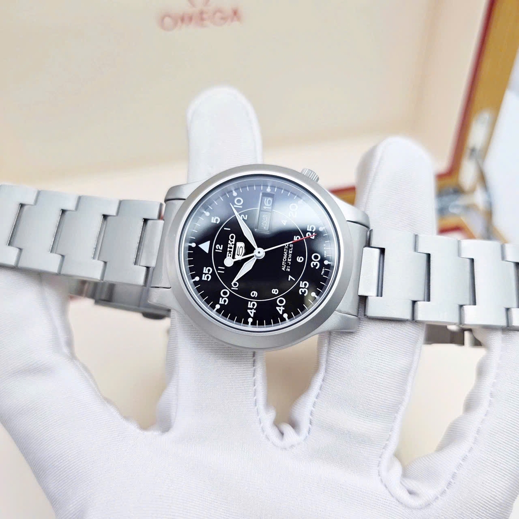 Đồng Hồ Nam Seiko 5 Automatic Sports SNK809K1 ( SNK809 ) Dây Thép Mặt Đen
