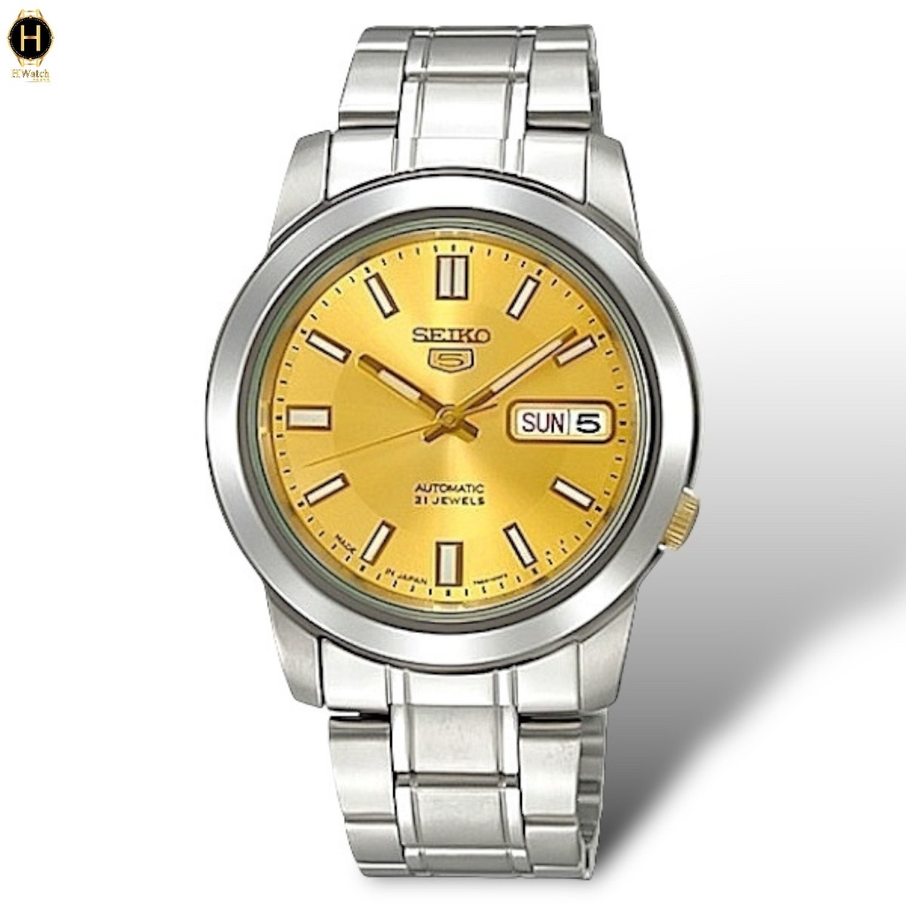 Đồng Hồ Nam Seiko 5 Automatic Sports SNKK13K1 Dây Thép Mặt Vàng