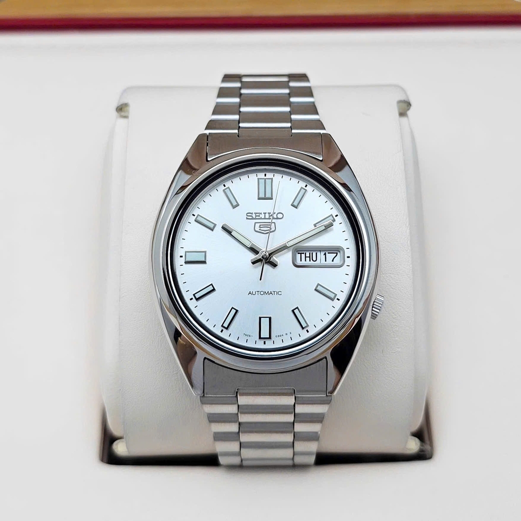 Đồng Hồ Nam Seiko 5 Automatic SNXS73K1  ( SNXS73 ) Dây Thép Mặt Trắng