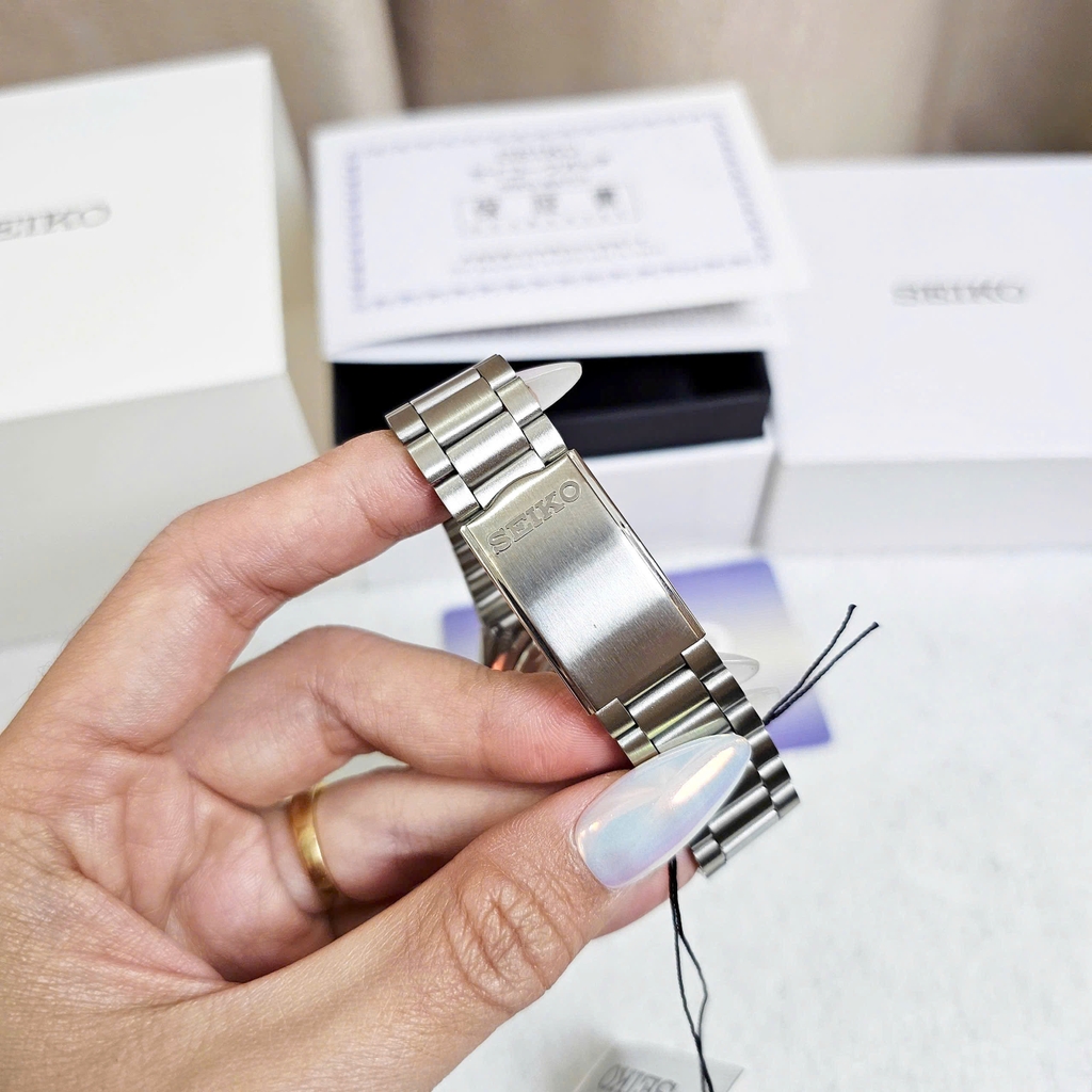 Đồng Hồ Nam Seiko 5 Automatic SNXS75K1 ( SNXS75 ) Vỏ Trắng Mặt Xám Khói