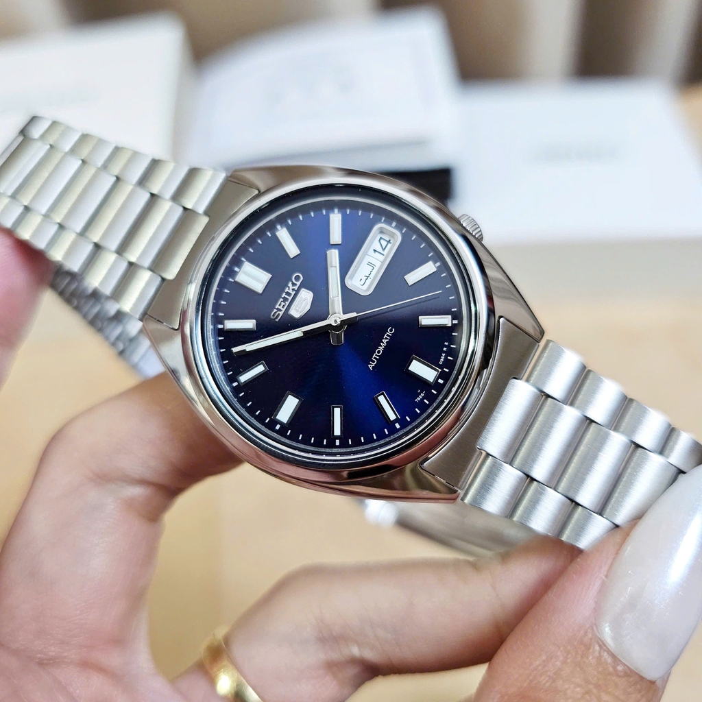 Đồng Hồ Nam Seiko Automatic SNXS77K1 Dây Thép Vỏ Trắng Mặt Xanh