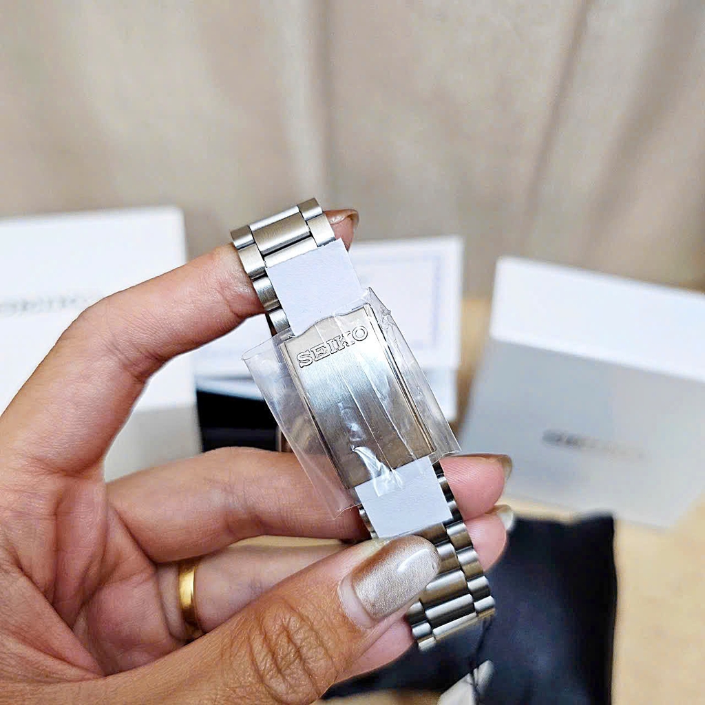 Đồng Hồ Nam Seiko Automatic SNXS77K1 Dây Thép Vỏ Trắng Mặt Xanh
