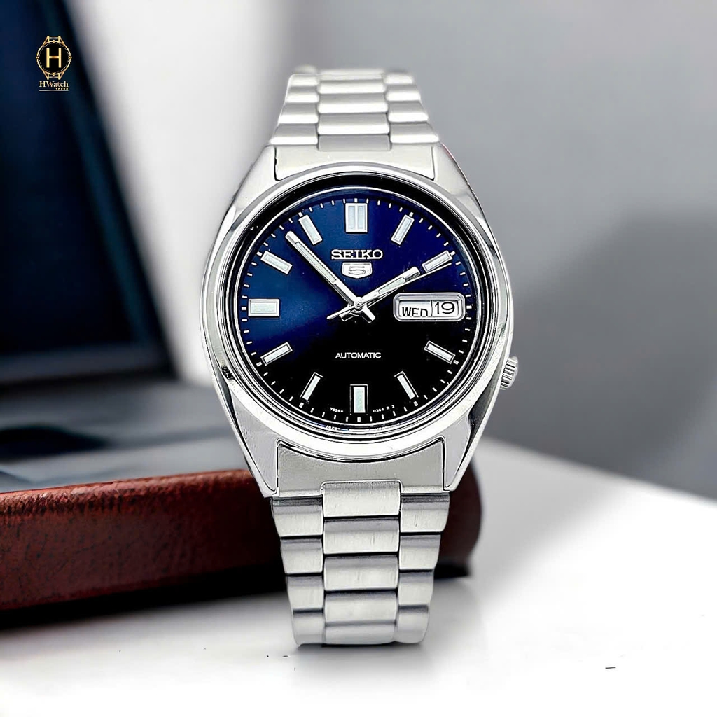 Đồng Hồ Nam Seiko Automatic SNXS77K1 Dây Thép Vỏ Trắng Mặt Xanh