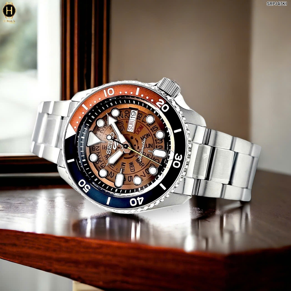 Đồng Hồ Nam Seiko 5 Automatic Sport Skeleton Style SRPJ47K1 SRPJ47 SRPJ47J1