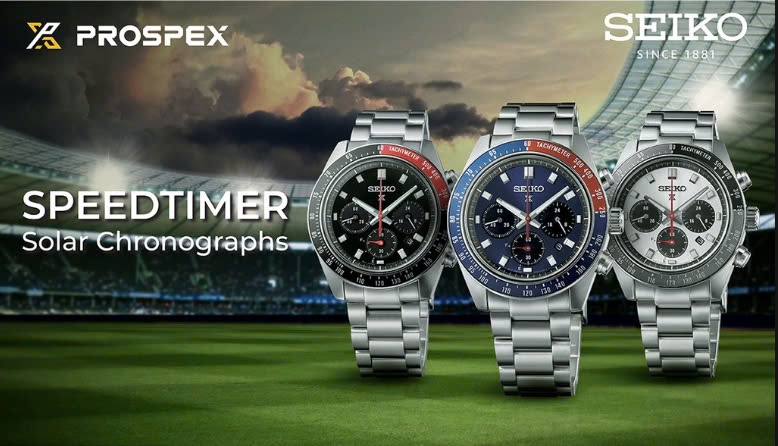 Đồng Hồ Nam Seiko Quartz Solar Prospex Speedtimer SSC911P1 ( SSC911 ) Dây Thép Mặt Trắng