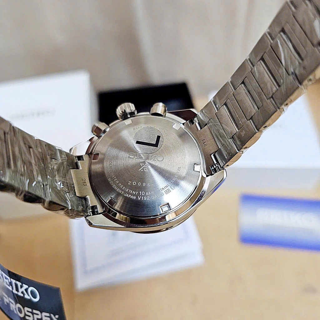 Đồng Hồ Nam Seiko Quartz Solar Prospex Speedtimer SSC913P1 ( SSC913 ) Dây Thép Mặt Xanh Dương