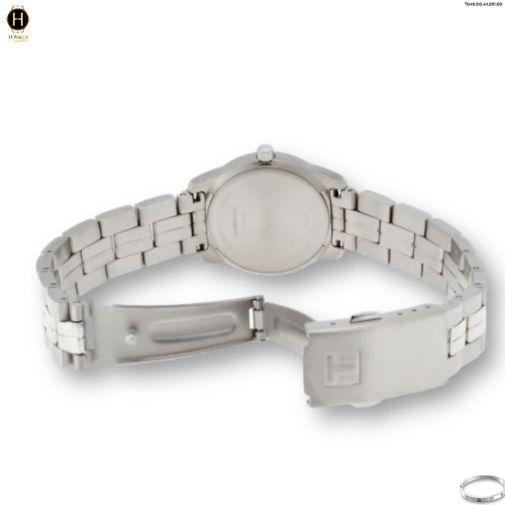 Đồng Hồ Nữ Tissot Quartz PR100 Titanium T049.310.44.051.00 ( T0493104405100 ) Dây Thép Mặt Đen Sapphire