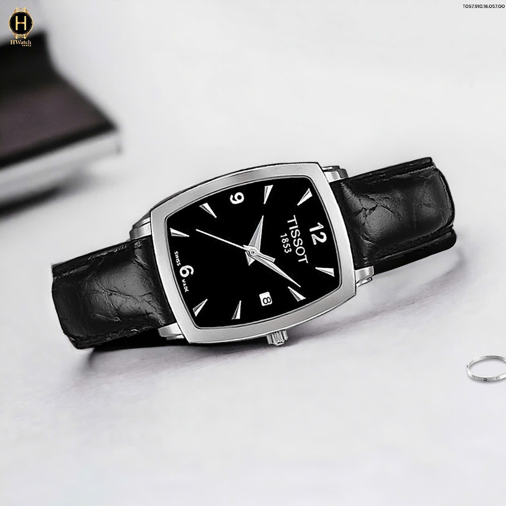 Đồng Hồ Nữ Tissot Quartz Everytime T057.910.16.057.00 ( T0579101605700 ) Dây Da Mặt Đen Sapphire