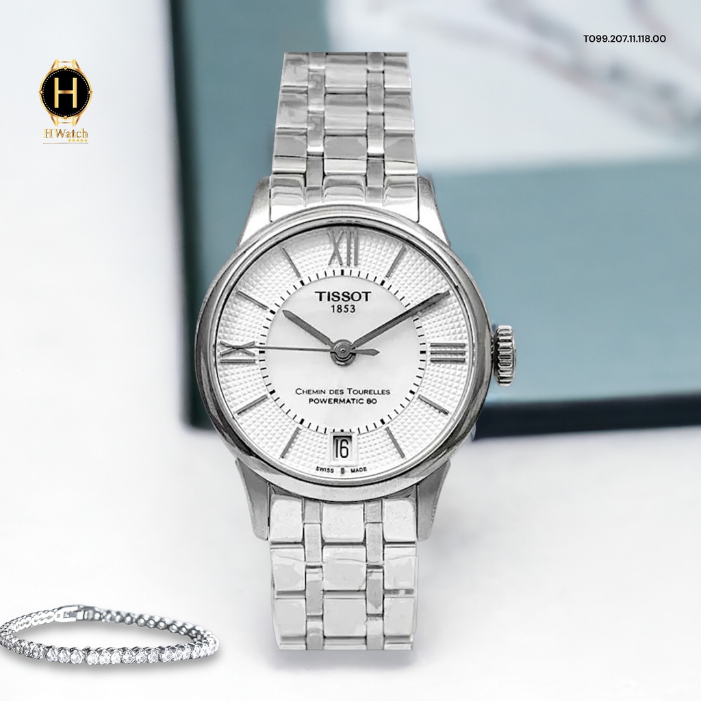 Đồng Hồ Nữ Tissot Automatic Chemin Des Tourelles Sapphire T099.207.11.118.00 ( T0992071111800 )