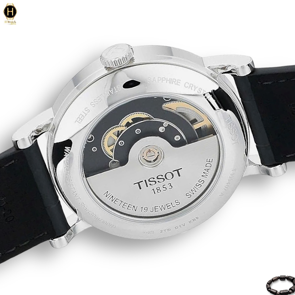 Đồng Hồ Nam Tissot Automatic Everytime Swissmatic T109.407.16.031.00 ( T1094071603100 ) Dây Da Mặt Trắng Sapphire