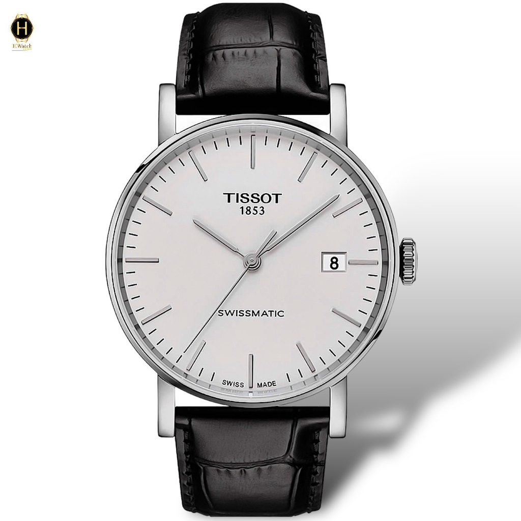 Đồng Hồ Nam Tissot Automatic Everytime Swissmatic T109.407.16.031.00 ( T1094071603100 ) Dây Da Mặt Trắng Sapphire