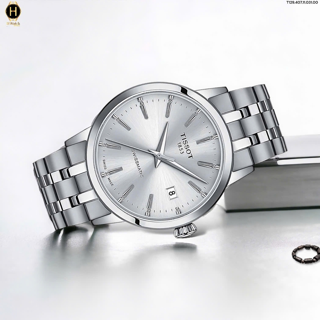 Đồng Hồ Nam Tissot Automatic Classic Dream Swissmatic T129.407.11.031.00 ( T1294071103100 ) Dây Thép Mặt Trắng Sapphire