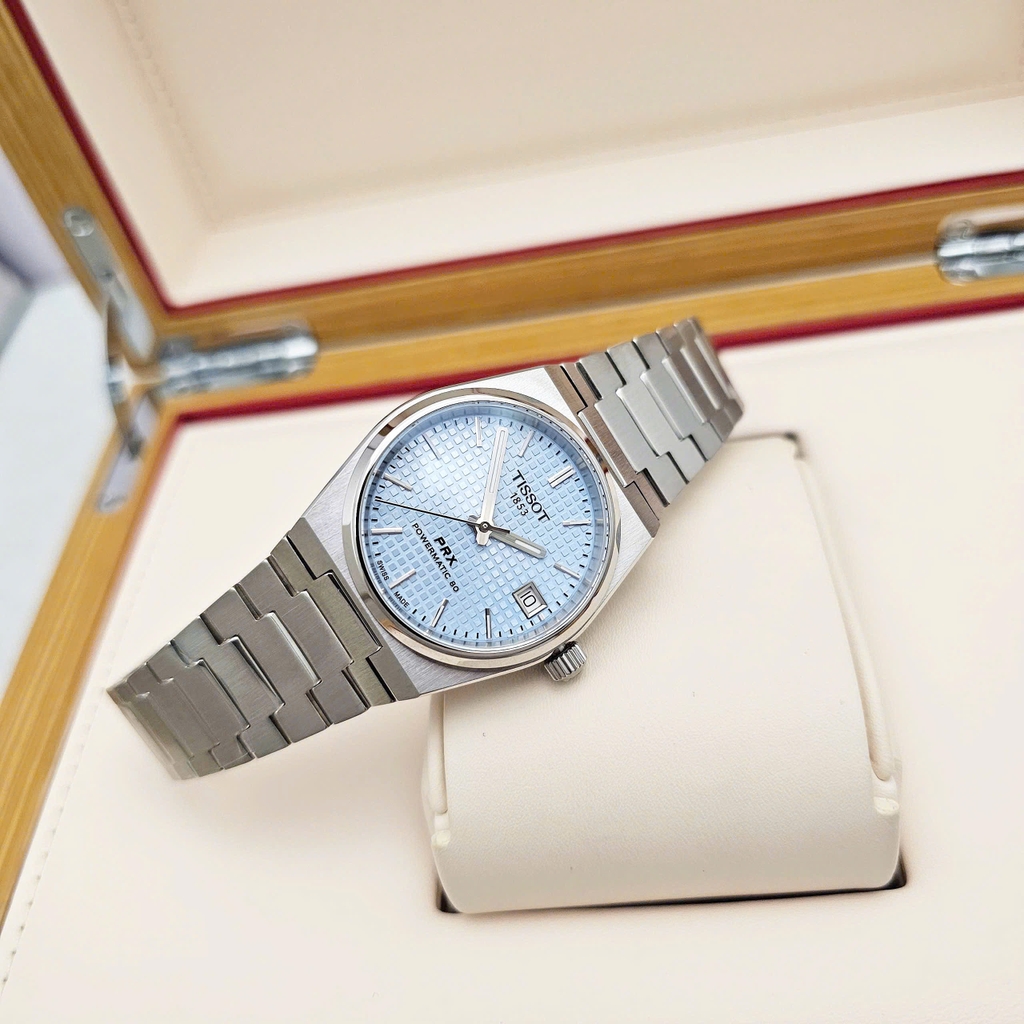 Đồng Hồ Unisex Tissot Automatic PRX Powermatic 80 Ice Blue 35mm T137.207.11.351.00 (T1372071135100)