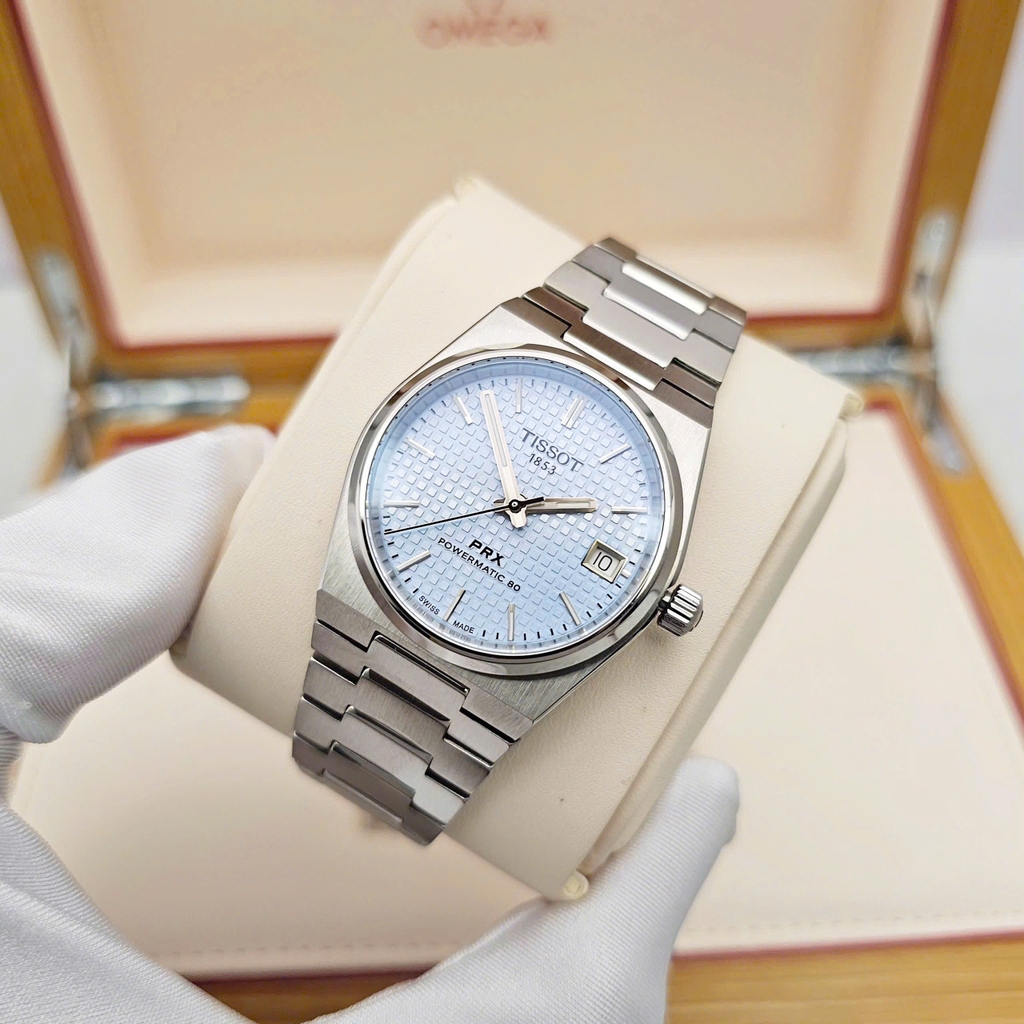 Đồng Hồ Unisex Tissot Automatic PRX Powermatic 80 Ice Blue 35mm T137.207.11.351.00 (T1372071135100)