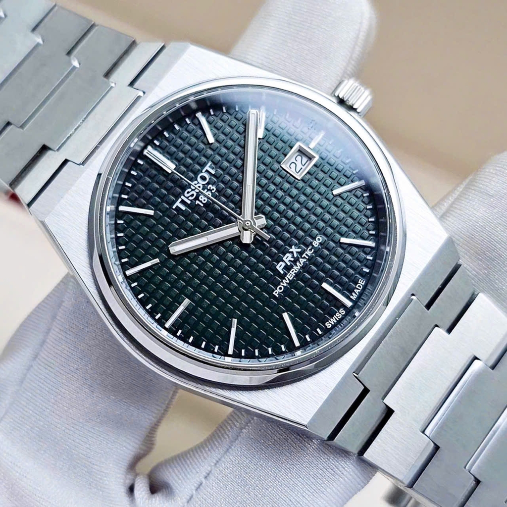 Đồng Hồ Nam Tissot Automatic Powermatic 80 Green 40mm T137.407.11.091.00 ( T1374071109100  )