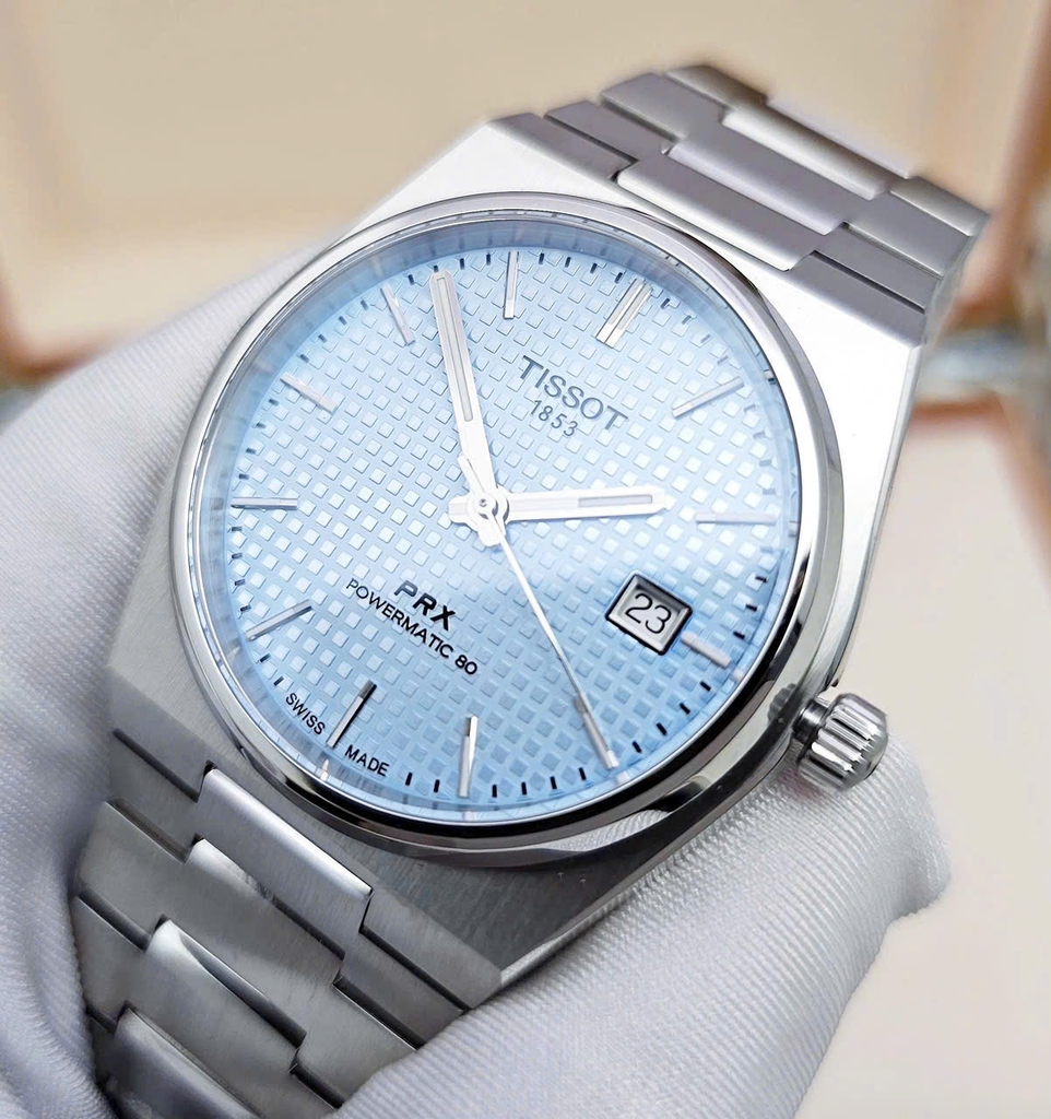 Đồng Hồ Nam Tissot Automatic PRX Powermatic 80 Ice Blue T137.407.11.351.00 ( T1374071135100 )