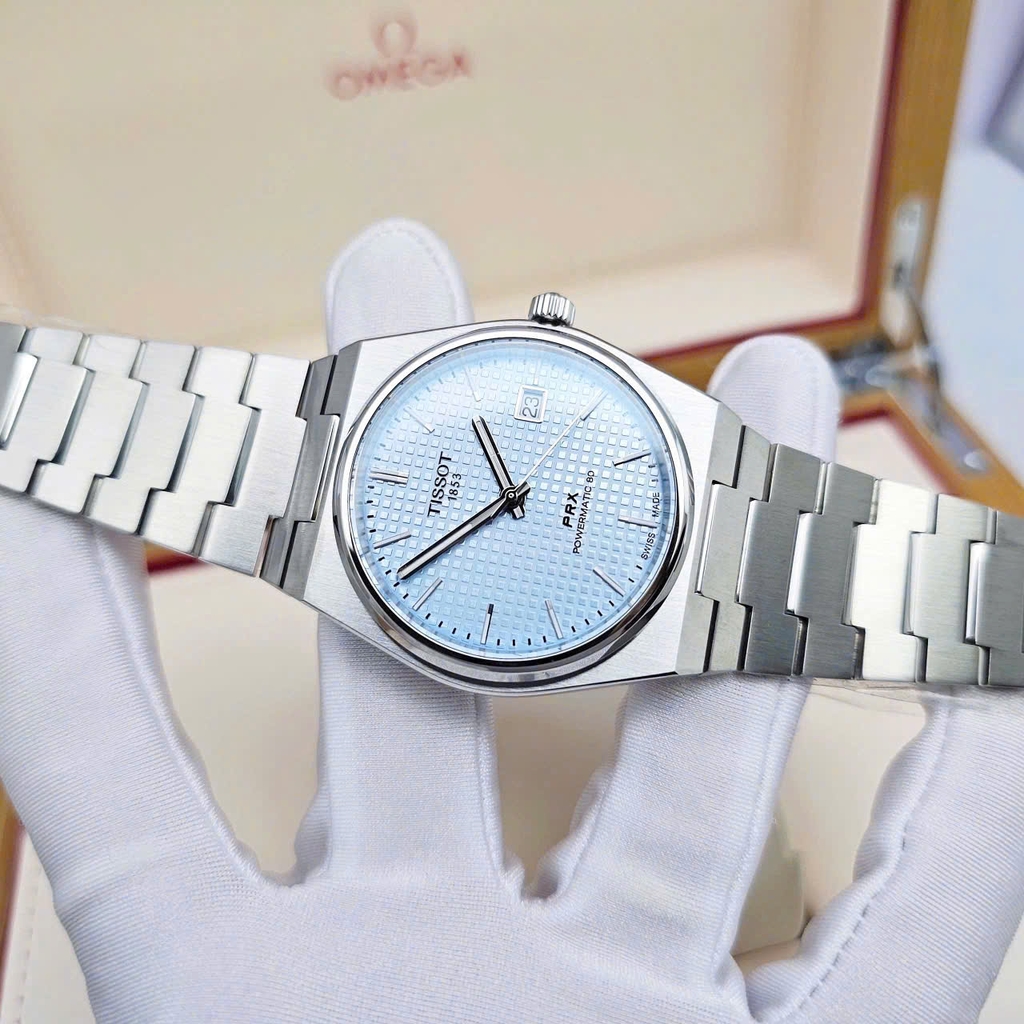 Đồng Hồ Nam Tissot Automatic PRX Powermatic 80 Ice Blue T137.407.11.351.00 ( T1374071135100 )