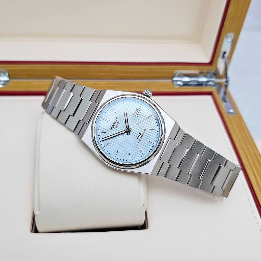 Đồng Hồ Nam Tissot Automatic PRX Powermatic 80 Ice Blue T137.407.11.351.00 ( T1374071135100 )
