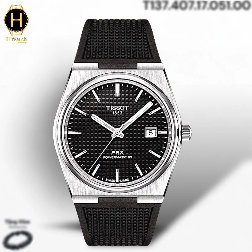 Đồng Hồ Nam Tissot Automatic PRX Powermatic 80 Black 40mm T137.407.17.051.00 ( T1374071705100 )