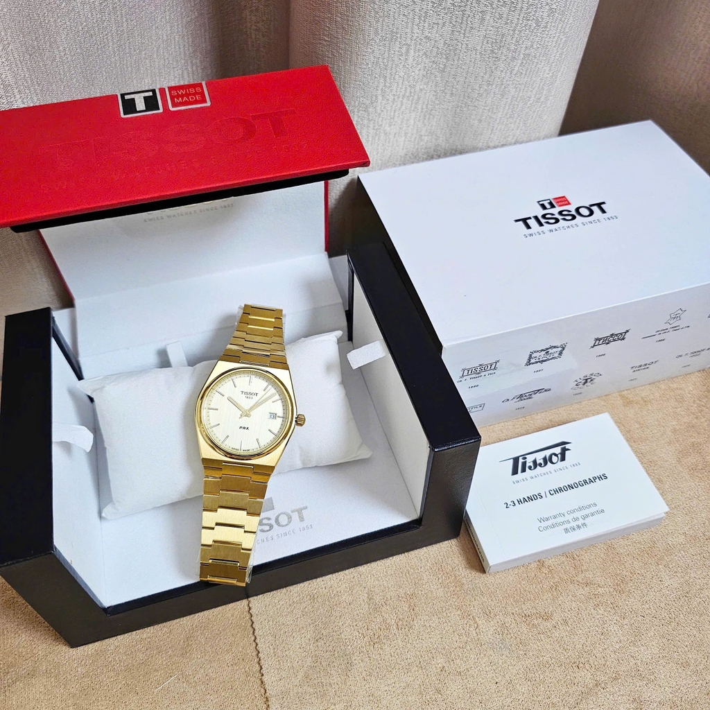 Đồng Hồ Nam Tissot Quartz  PRX Champagne Dial Gold 40mm T137.410.33.021.00 (T1374103302100 )
