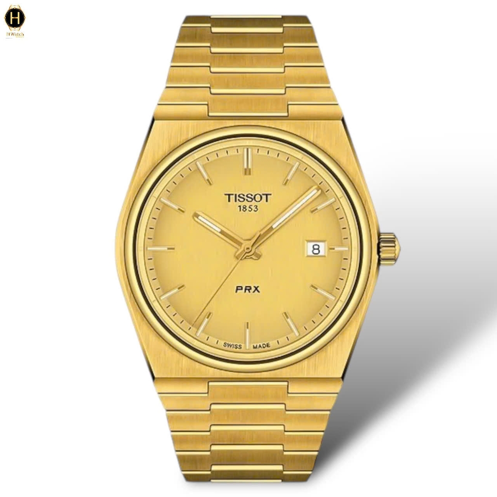 Đồng Hồ Nam Tissot Quartz  PRX Champagne Dial Gold 40mm T137.410.33.021.00 (T1374103302100 )