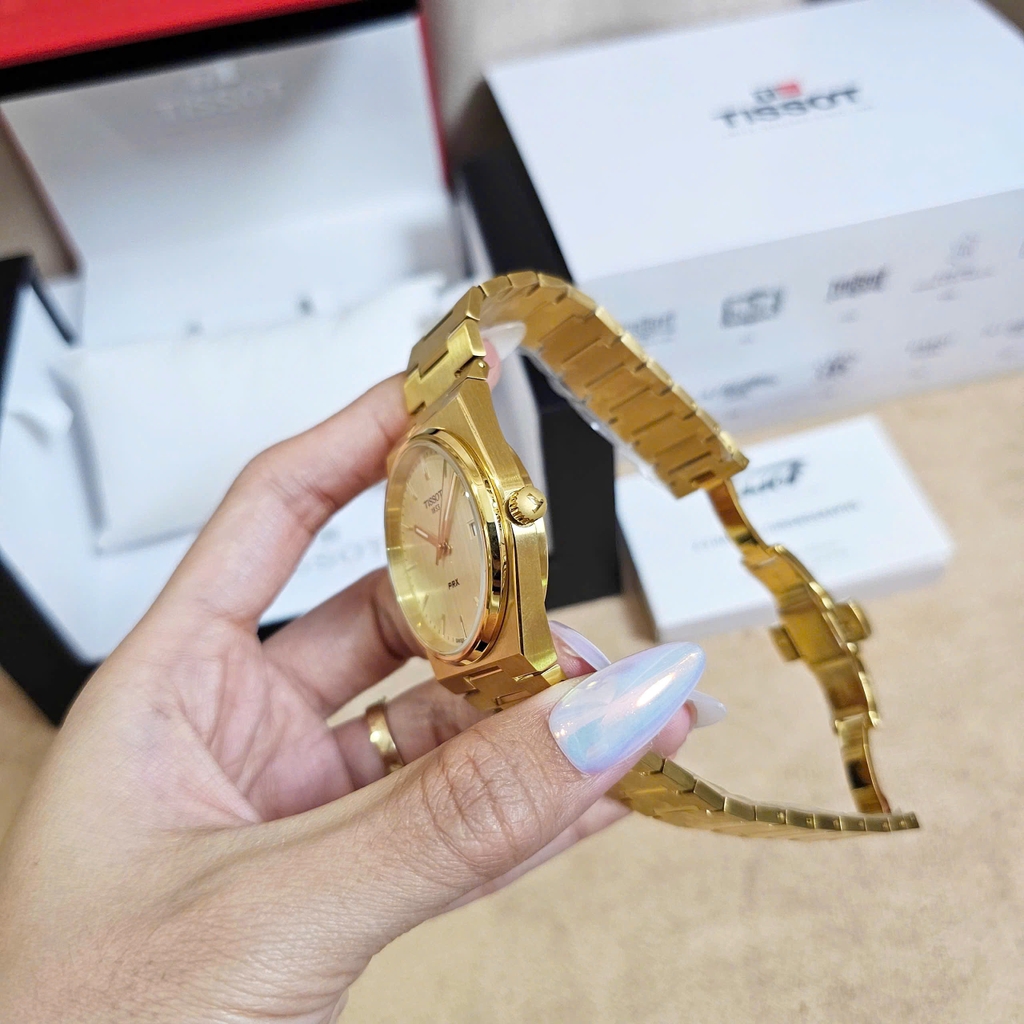 Đồng Hồ Nam Tissot Quartz  PRX Champagne Dial Gold 40mm T137.410.33.021.00 (T1374103302100 )