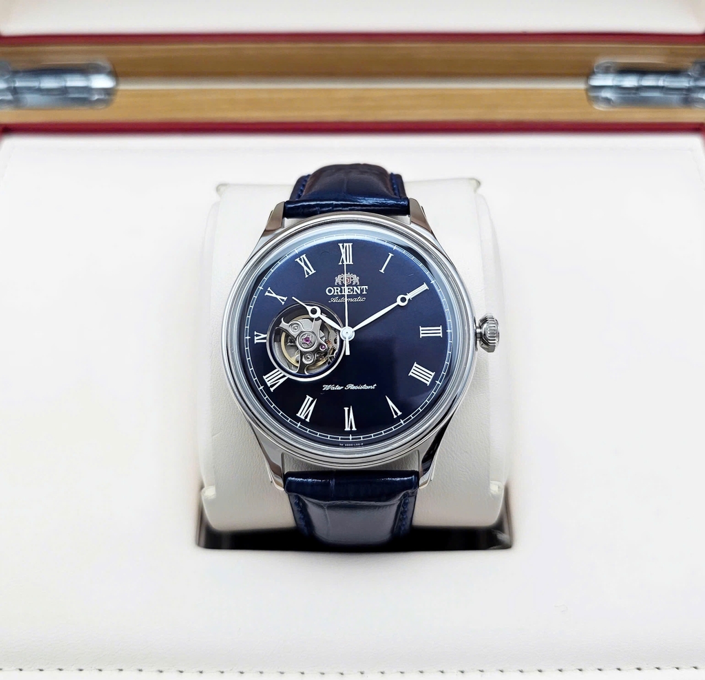 Đồng Hồ Nam Orient Automatic Cabalero Blue FAG00004D0 ( SAG00004D0 ) ( TAG00004D0 ) Dây Da Vỏ Trắng Mặt Xanh