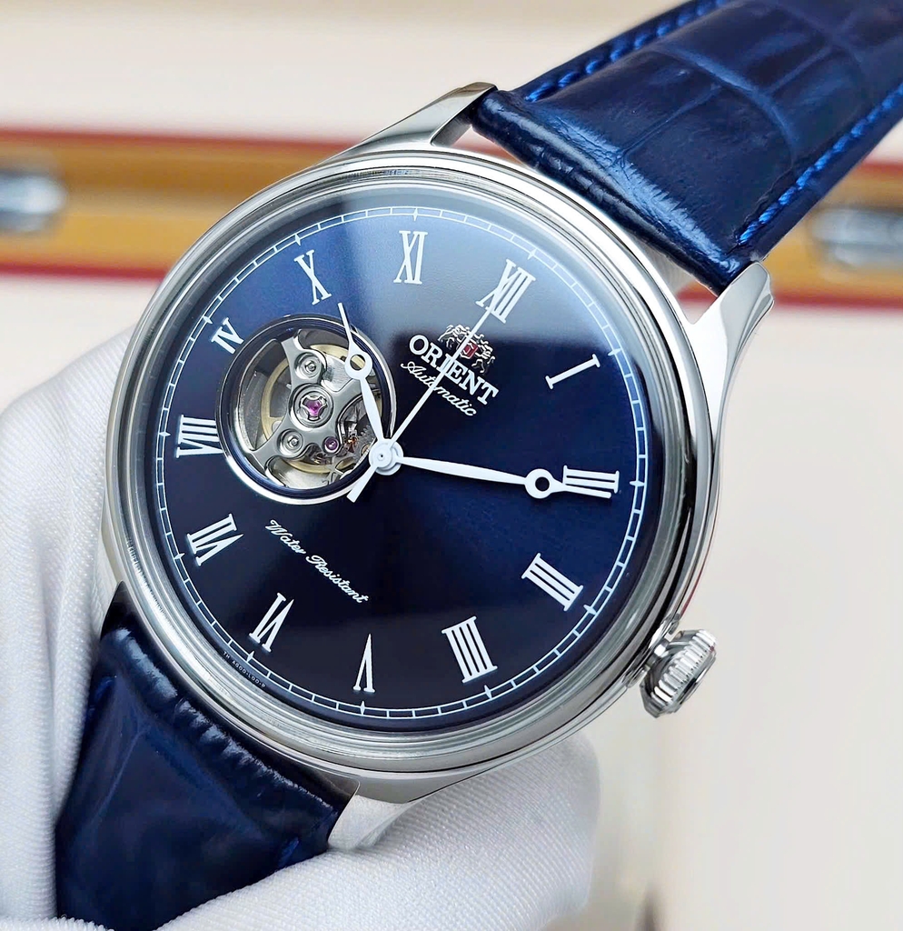 Đồng Hồ Nam Orient Automatic Cabalero Blue FAG00004D0 ( SAG00004D0 ) ( TAG00004D0 ) Dây Da Vỏ Trắng Mặt Xanh