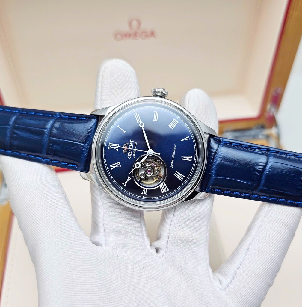 Đồng Hồ Nam Orient Automatic Cabalero Blue FAG00004D0 ( SAG00004D0 ) ( TAG00004D0 ) Dây Da Vỏ Trắng Mặt Xanh