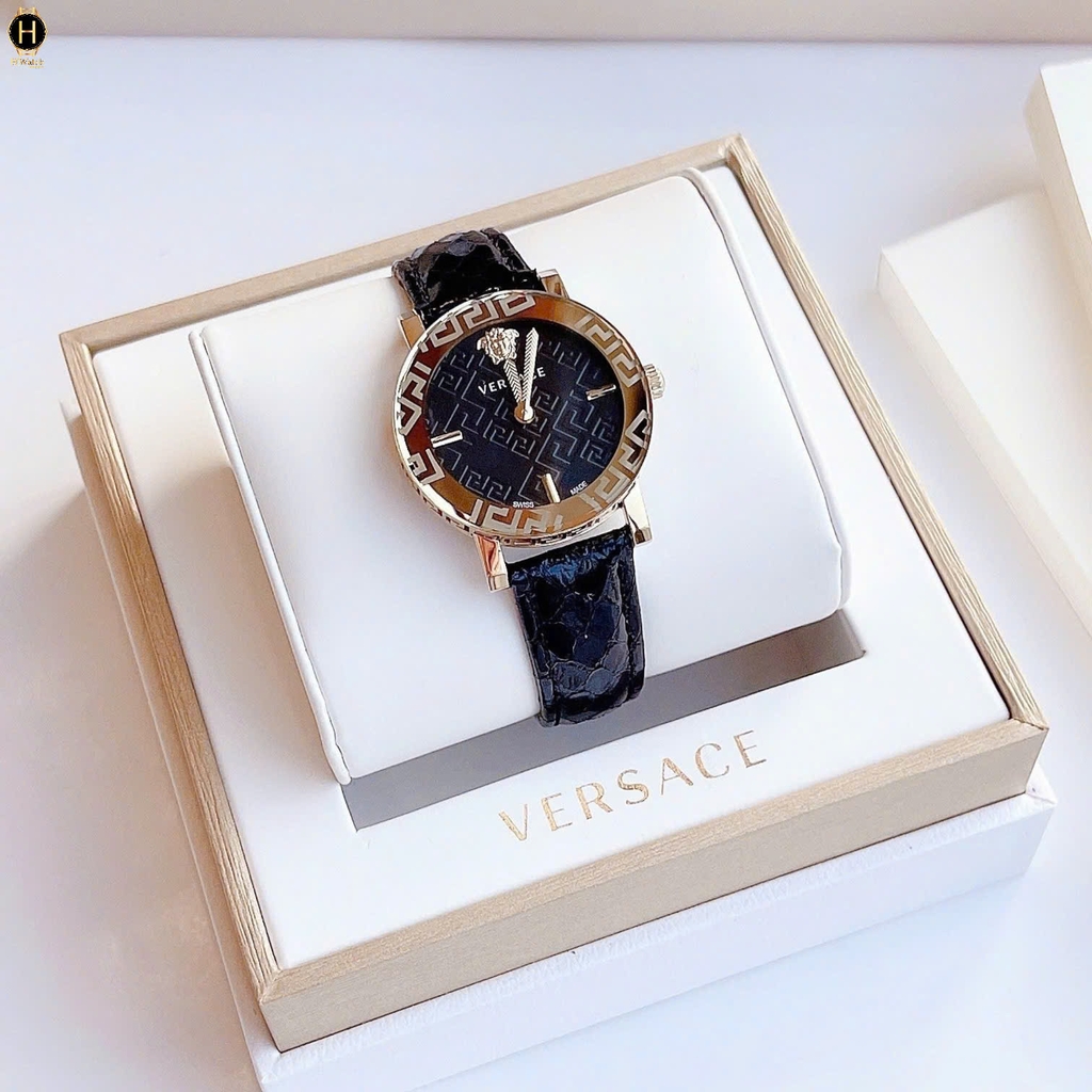 Đồng Hồ Nữ Versace Quartz Greca Glass Leather VEU300221