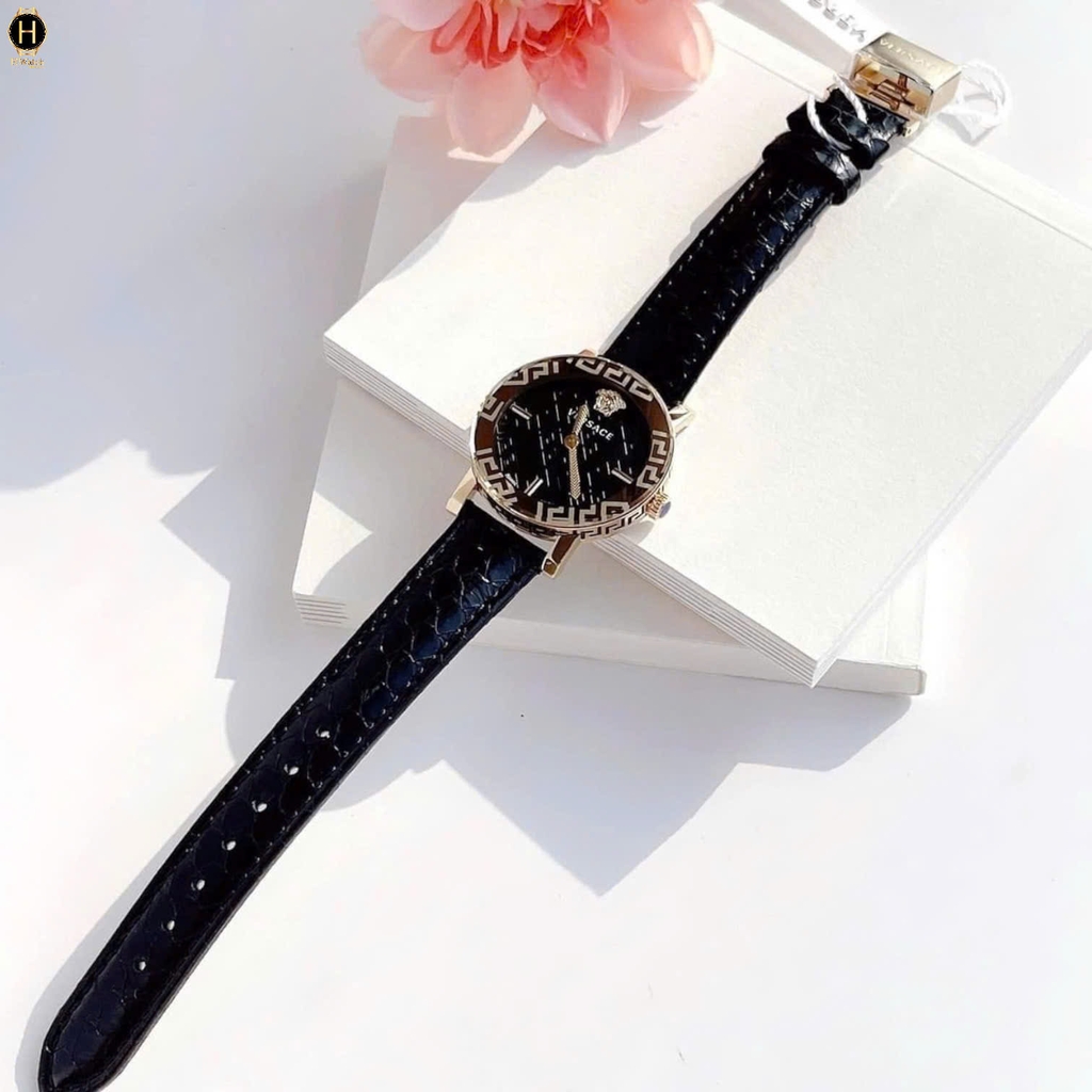 Đồng Hồ Nữ Versace Quartz Greca Glass Leather VEU300221