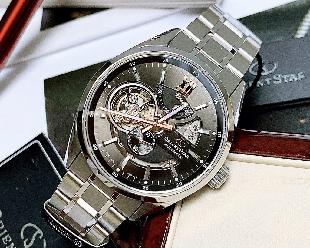 Đồng Hồ Nam Orient Start Automatic Semi Skeleton Joker Brown RE-AV0004N00B ( RE-AV0004N00Z ) ( RK-AV0004N )