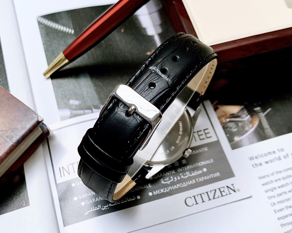 Đồng Hồ Nam Citizen Quartz BI5000-10A Dây Da