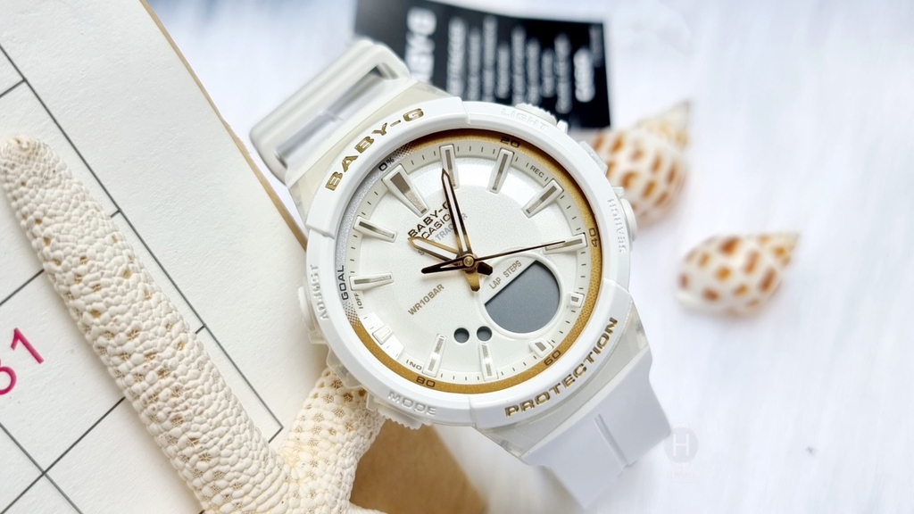 Đồng Hồ Nữ Casio Baby-G  BGS-100GS-7ADR Thể Thao Full Trắng Nữ
