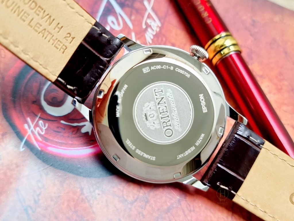 Đồng Hồ Orient Bamino gen II SAC00009W0 Automatic ( Bản Nội Địa Japan ) Mặt Trắng Kim Xanh Nam