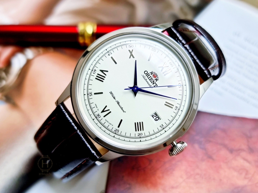 Đồng Hồ Orient Bamino gen II SAC00009W0 Automatic ( Bản Nội Địa Japan ) Mặt Trắng Kim Xanh Nam