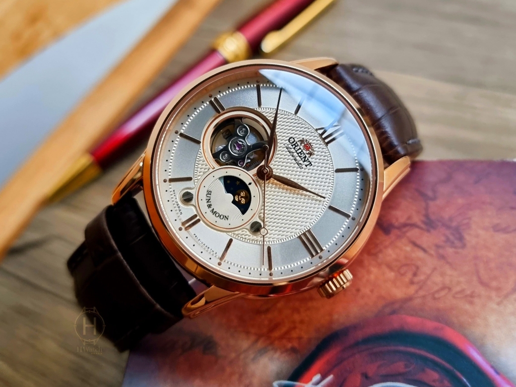 Đồng Hồ Nam Orient Automatic Sun And Moon 4  Open Heart Rose RA-AS0003S00B ( RA-AS0003S10B ) ( RN-AS0002J )