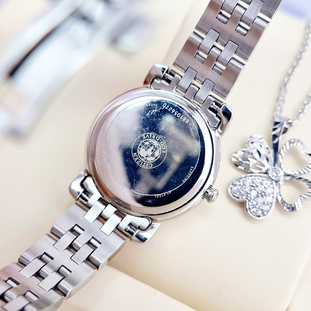 Đồng Hồ Nữ Citizen Quartz Eco-Drive EM0710-54Y  Dây Sắt Mặt Hồng