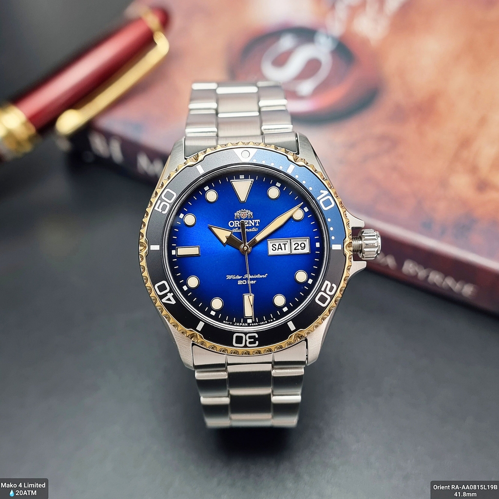 Đồng Hồ Nam Orient Mako  Limited RA-AA0815L19B Automatic Dây Sắt Mặt Xanh Sapphire