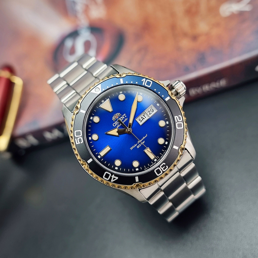 Đồng Hồ Nam Orient Mako  Limited RA-AA0815L19B Automatic Dây Sắt Mặt Xanh Sapphire