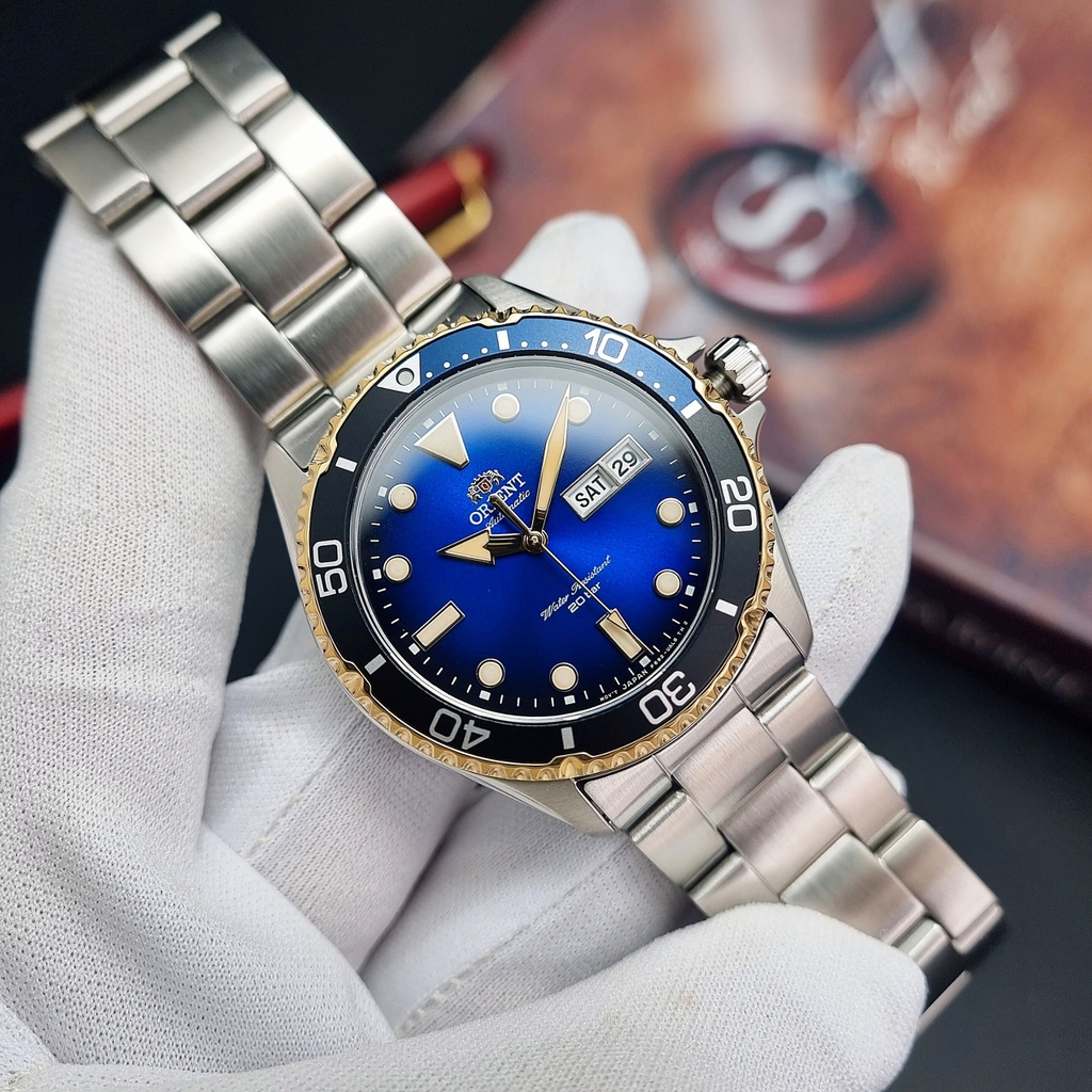 Đồng Hồ Nam Orient Mako  Limited RA-AA0815L19B Automatic Dây Sắt Mặt Xanh Sapphire