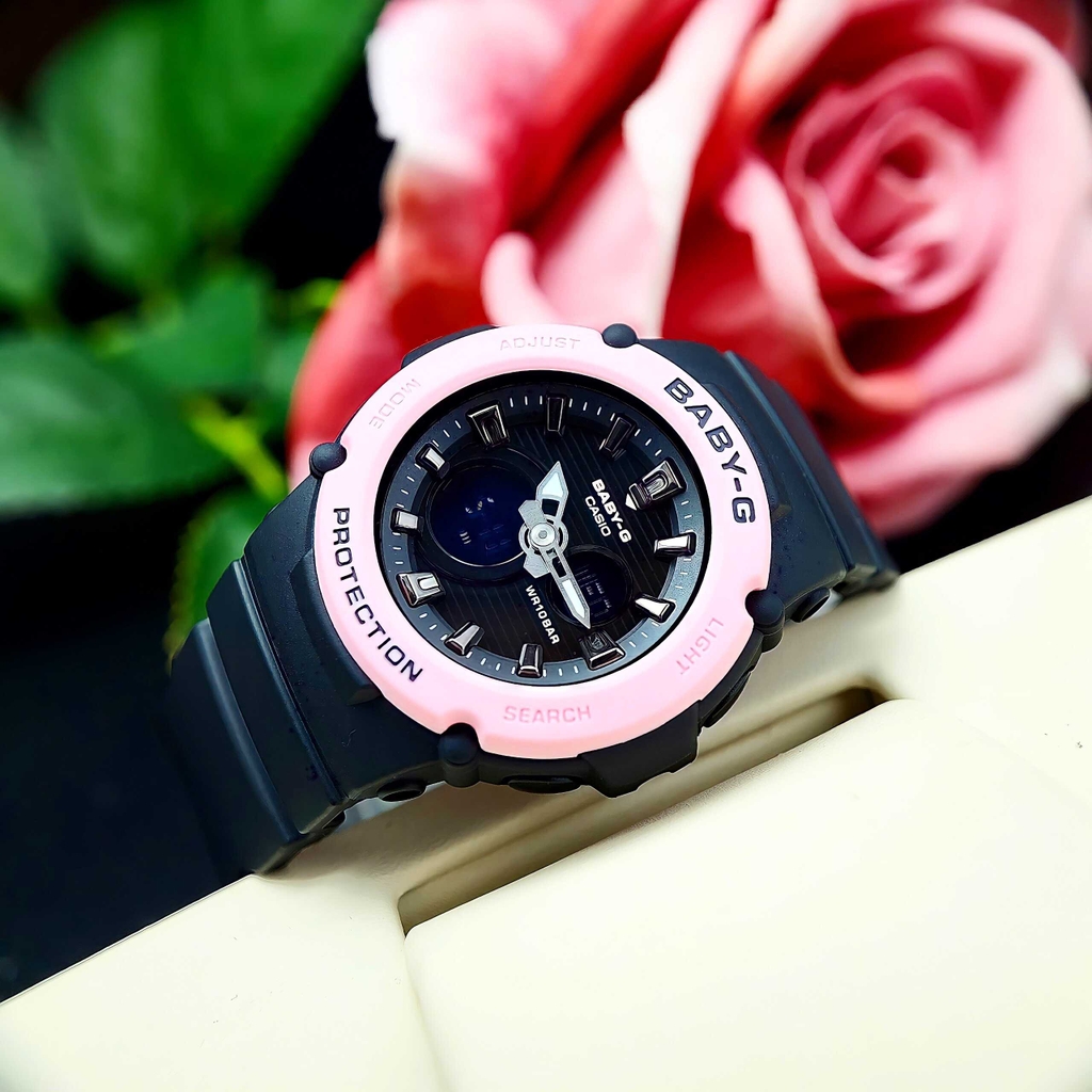 Đồng Hồ Nữ Casio Baby G BGA-270-1ADR  Dây Nhựa Đen Hồng