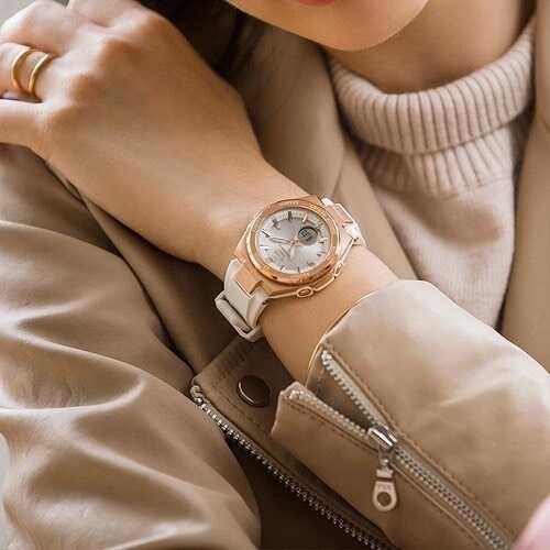 Đồng Hồ Nữ  Casio Baby G  MSG-S200G-7A Dây Nhựa Vỏ Rose Mặt Trắng
