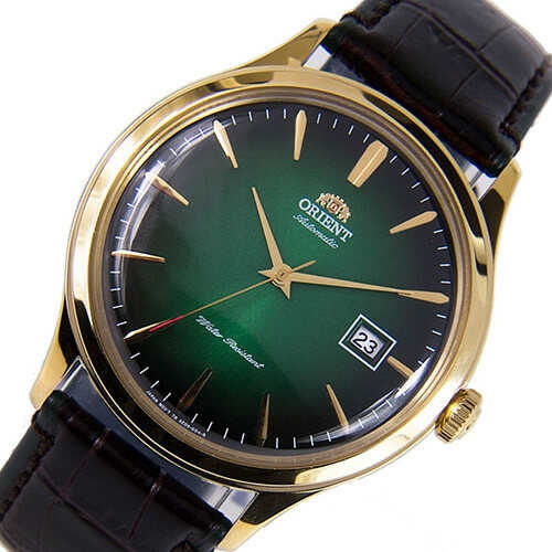 Đồng Hồ Nam ORIENT BAMBINO Dây Da Nâu Mặt Xanh FAC08002F0