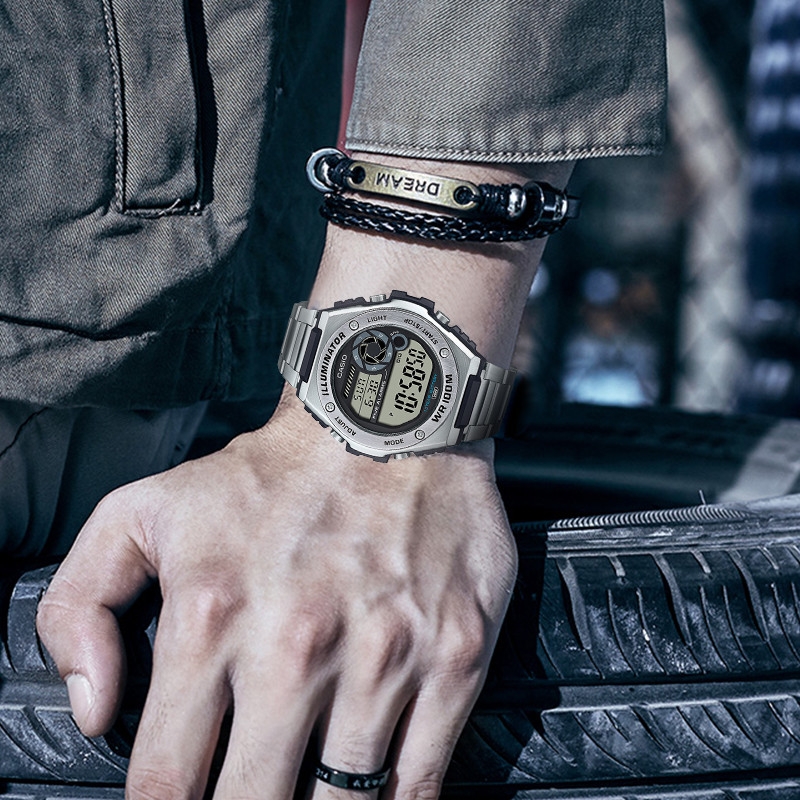 Đồng Hồ Nam Casio MWD-100HD-1AV Điện Tử Dây Sắt
