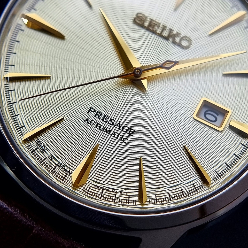 Đồng Hồ Nam Seiko Automatic Presage SRPC99J1 Dây Da Mặt Ngà
